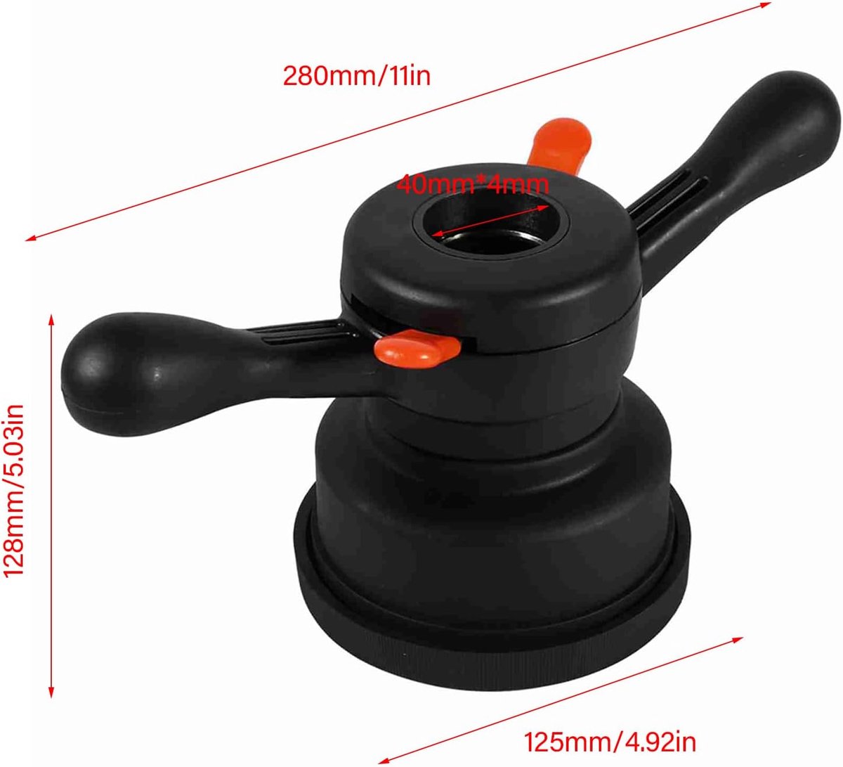 WielBalancer Moer - Bandwissel Gereedschap - Vlug Balanceren - Snelkoppelingsdraden - 40mm 38mm 36mm - Zwart