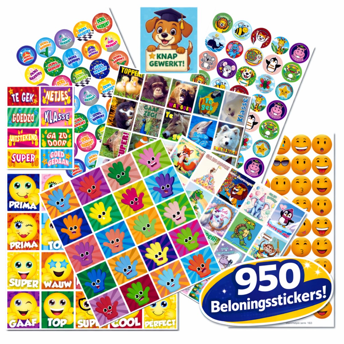 Beloningsstickers Kinderen – 950 Complimenten Stickers – Motiveren & Zelfvertrouwen – Beloningssysteem – School & Thuis – Stammetjes