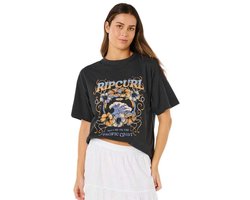 Rip Curl Pacific Coast Heritage T-shirt Met Korte Mouwen Zwart S Vrouw