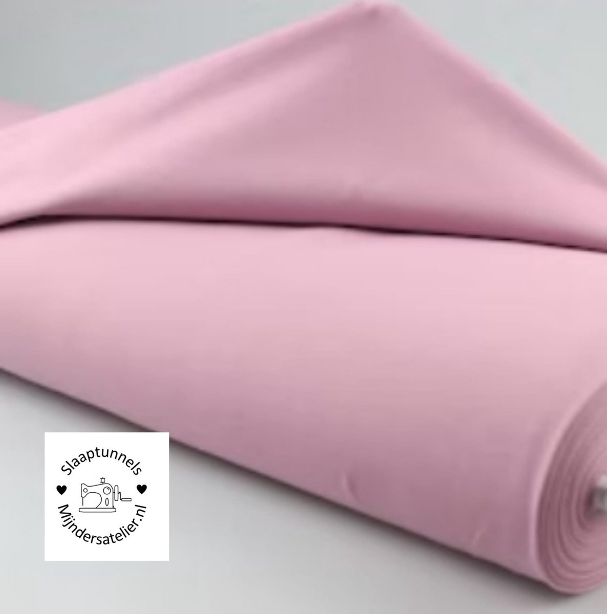 Mijnders Atelier - Laken - Slaaptunnel - peuterbedje - matrasbreedte 70cm - Licht oud roze