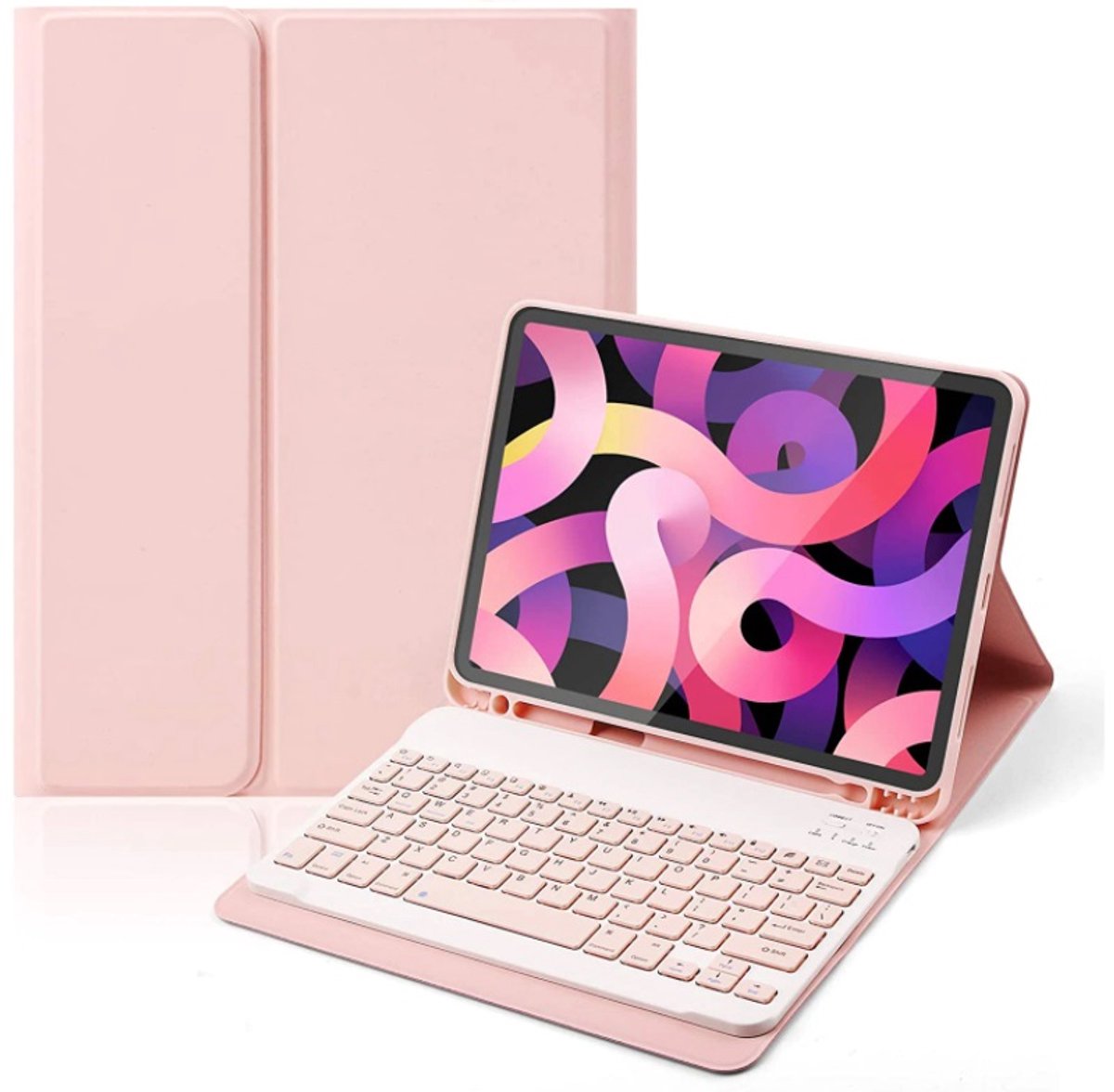 EtuiTab iPad Serie - Tablethoes - Draadloos Toetsenbord - Roze - Magneetbevestiging