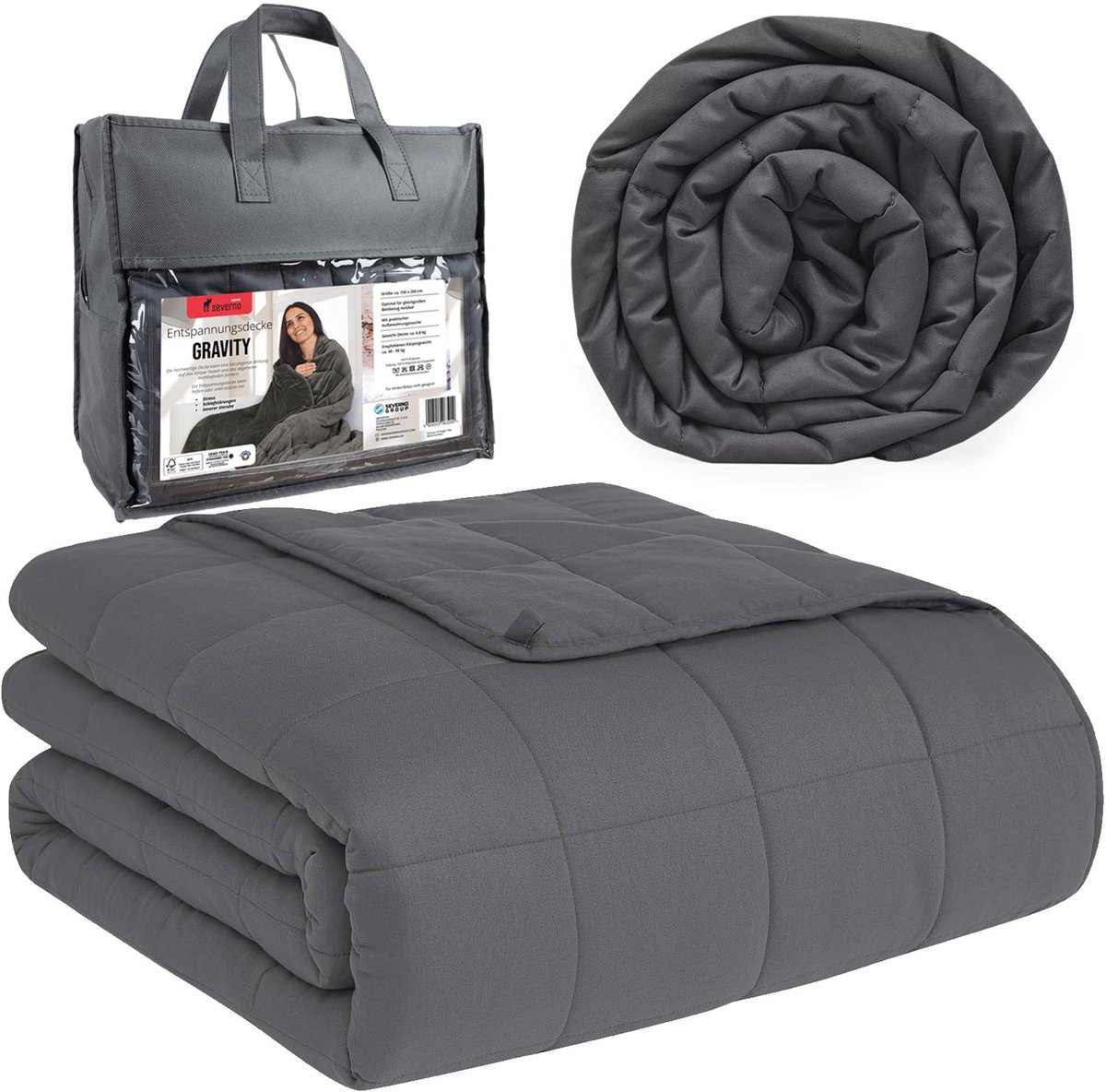 SEVERNO Home Gravity 6 Gewichtsdeken 150x200 cm 6,8 kg Grijs - SEVERNO Home - €47,99