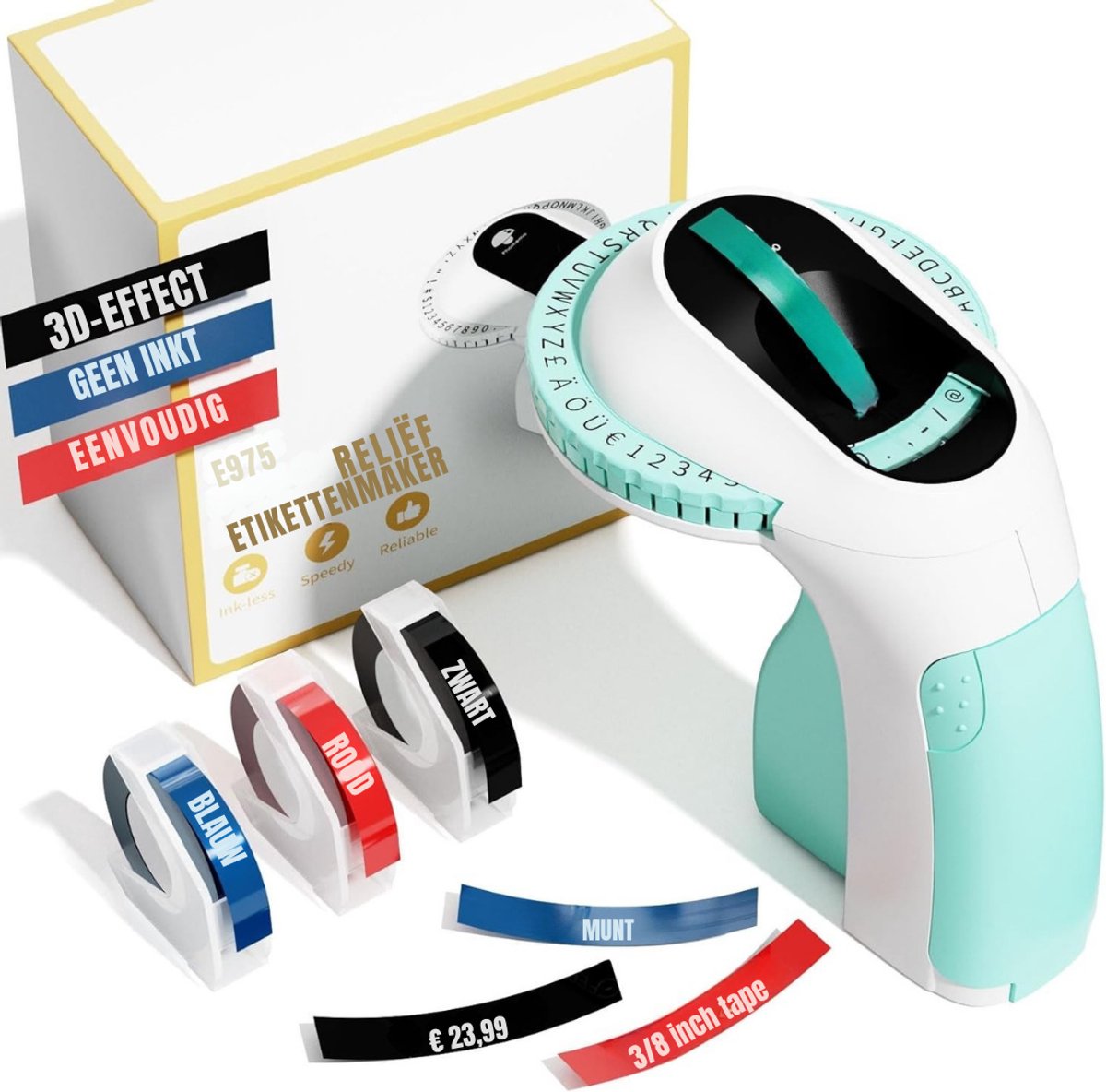 SAVI® Labelmaker - Laberprinter - Draagbare Laberprinter - Groen - 11cm x 10cm x 9cm