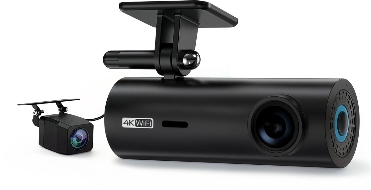 Pora&Co Dashcam Dual Lens 4K – Voor & Achter Camera – Ultra HD – Nachtzicht – Parkeermodus