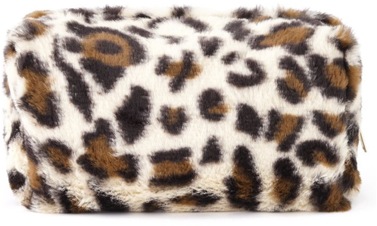 Zachte luipaard make-up tas