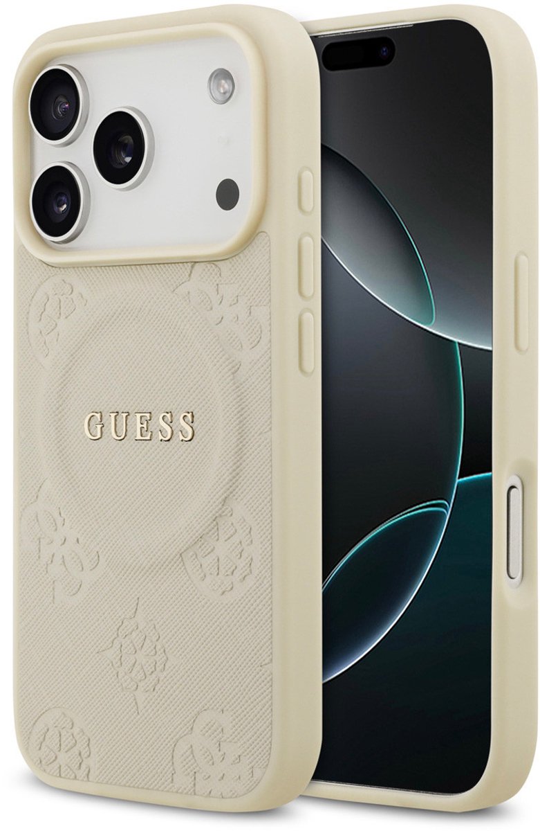 Guess Back cover voor Apple iPhone 17 Pro in de kleur Beige