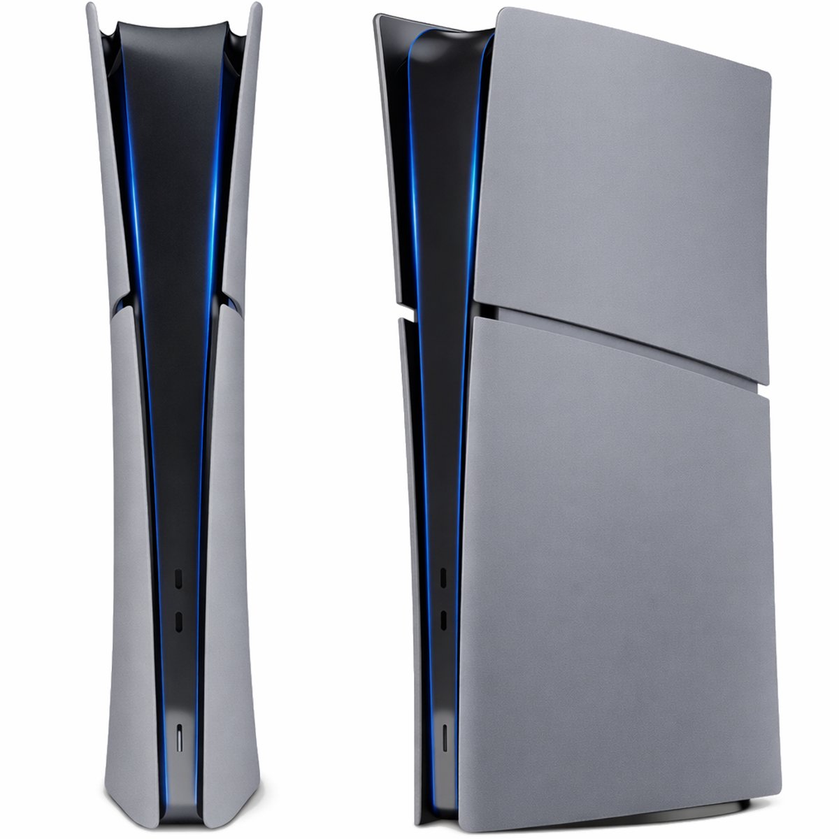 Playstation 5 Slim Faceplates Digital Edition (niet geschikt voor standaard PS5 & PS5 Pro) - Inclusief Mid Skin - Accessoires - Faceplate - Cover - Plate - Skin - Retro - 30th Anniversary Grey