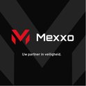 Logo van Mexxo met de tekst "Uw partner in veiligheid."