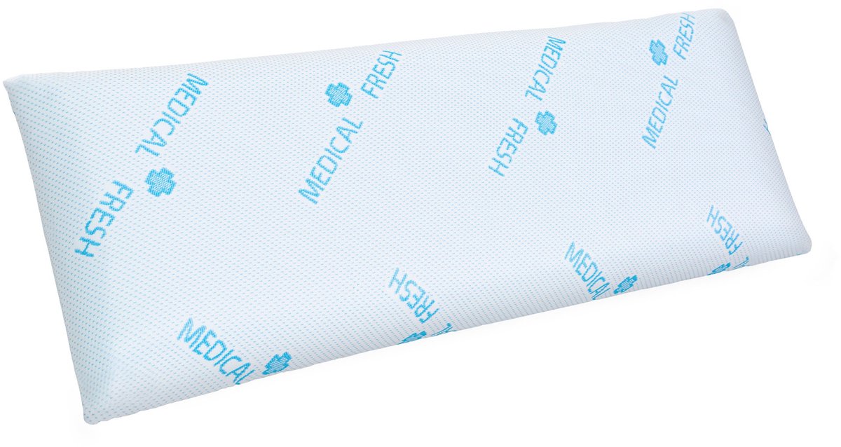 Blue Medical Traagschuim Kussen 90 - Hoofdkussen - Ergonomisch - Blauw - 100% Visco-elastisch - Anti-mijt Behandeling - 3 Jaar Garantie