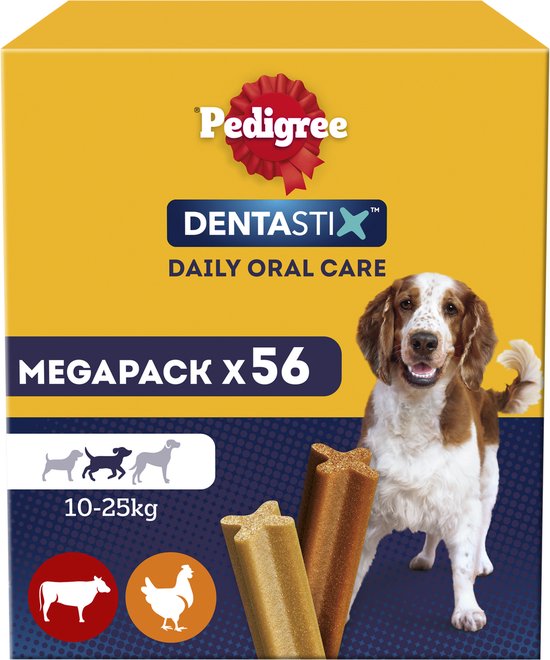 Pedigree Dentastix – Medium Hond – Gebitsverzorging – 56 Kauwsnacks