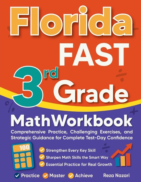 Florida FAST 3rd Grade Math Workbook - cover