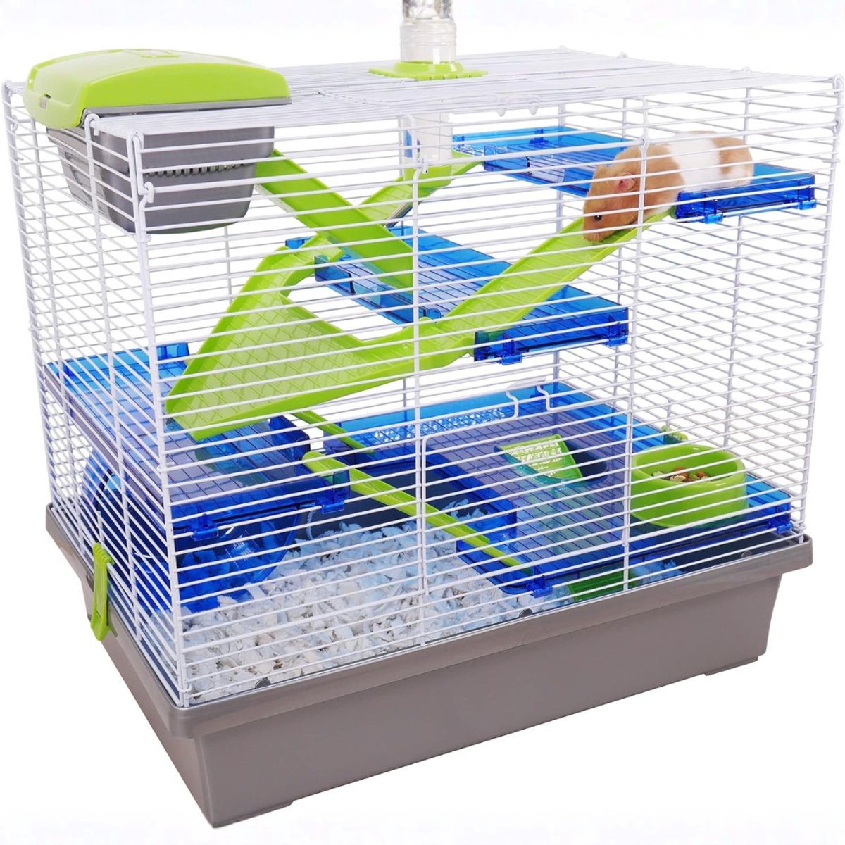 DnA® Hamsterkooi - Hamster Speelgoed - Hamster - Wit en Grijs - 36cm x 51cm x 46cm