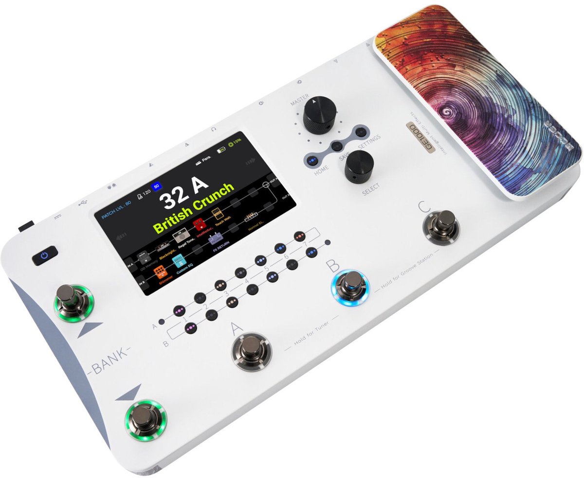 Mooer GE1000Li White Amp Modeling & Multi Effects met oplaadbare accu