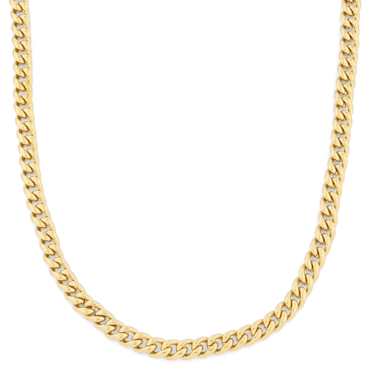 Lucleon - Heren - Roestvrij Staal Schakelketting - Goudkleurig