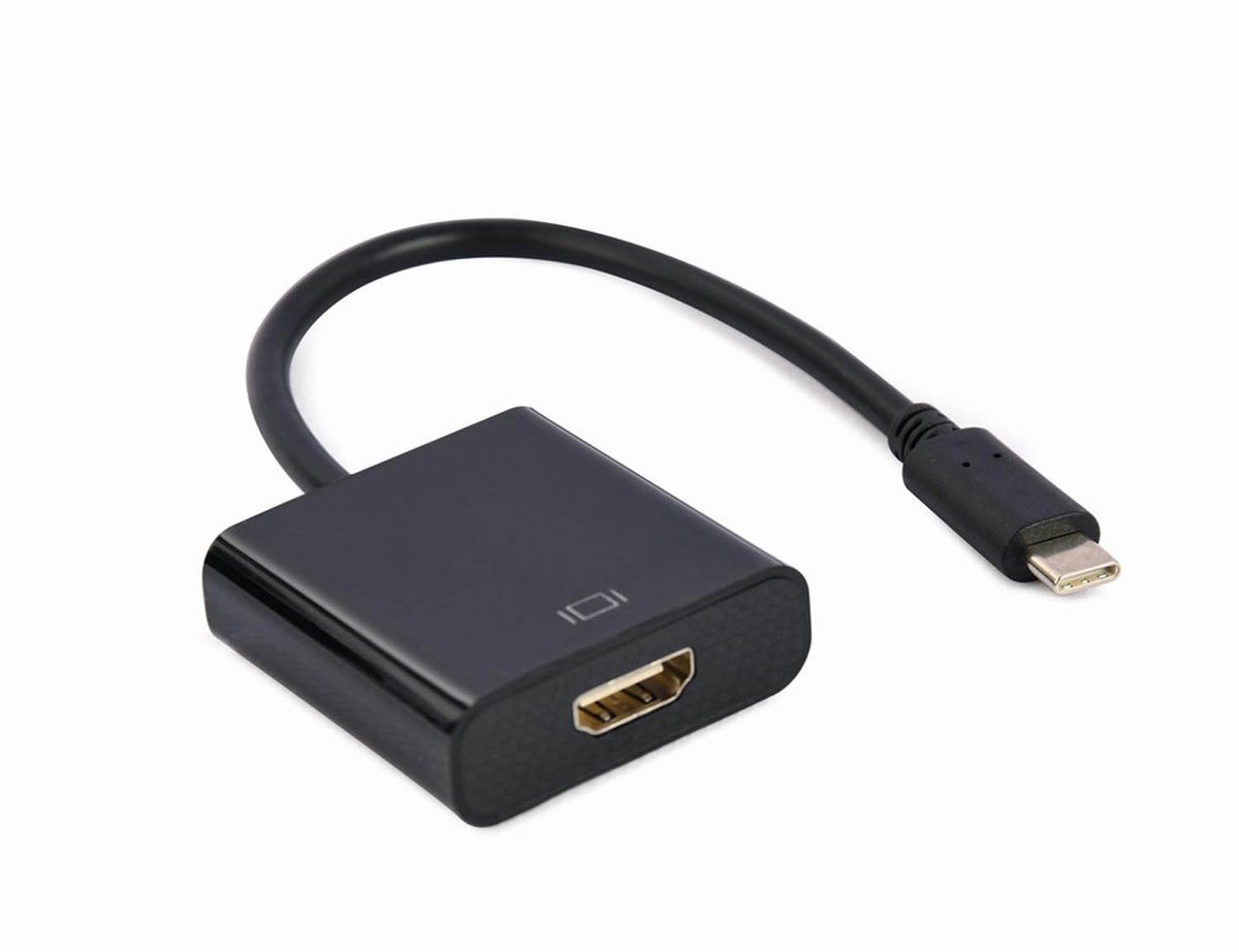 Gembird USB Type-C naar HDMI Adapterkabel - 4K@30Hz - 15 cm - Zwart