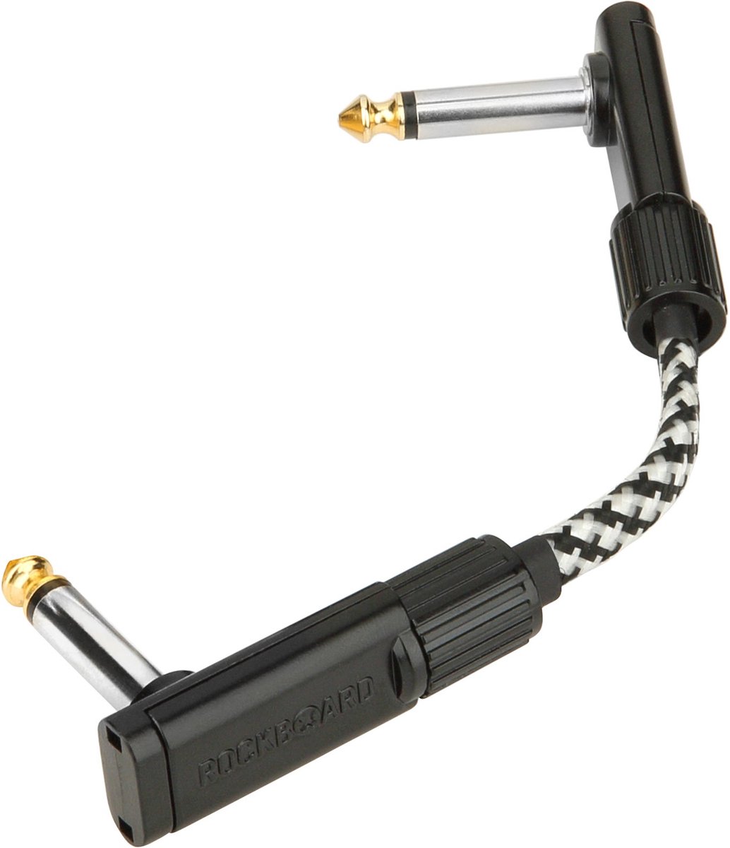 RockBoard Tweed Series Flat Patch Cable Salt&Pepper 5 cm