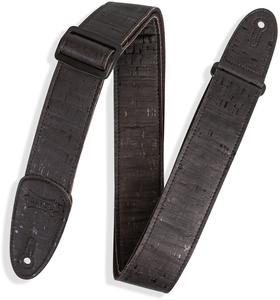 Levys Leathers MX8-BLK gitaarband kurk en katoen - zwart