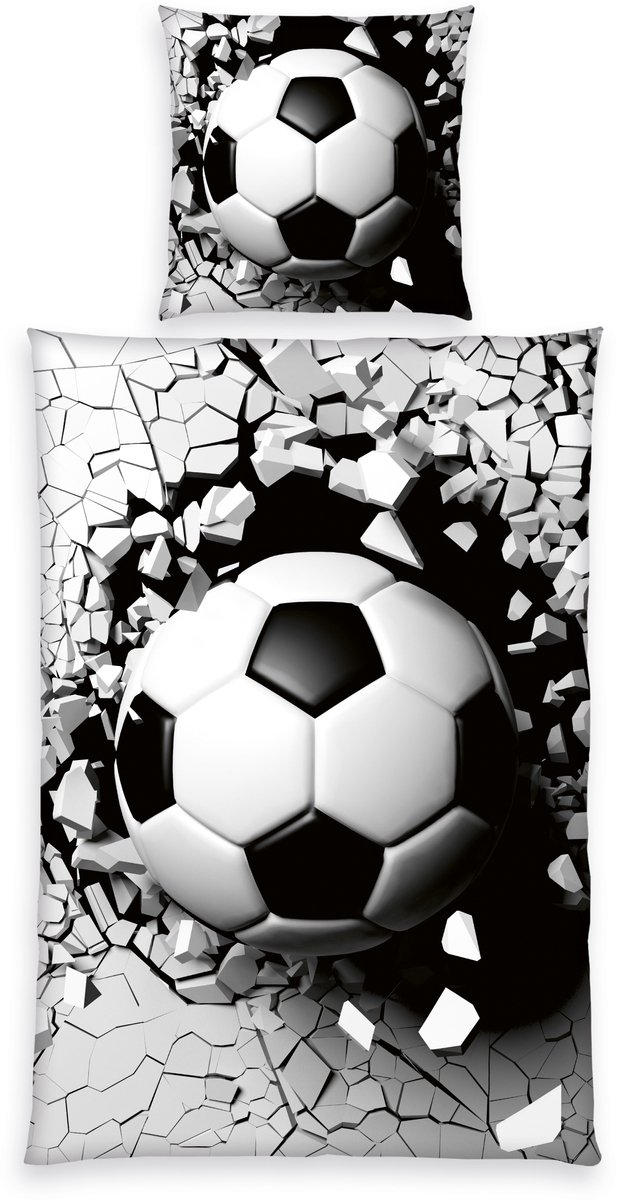 Dekbedovertrek Voetbal 135x200 cm incl 1 sloop 80x80 cm