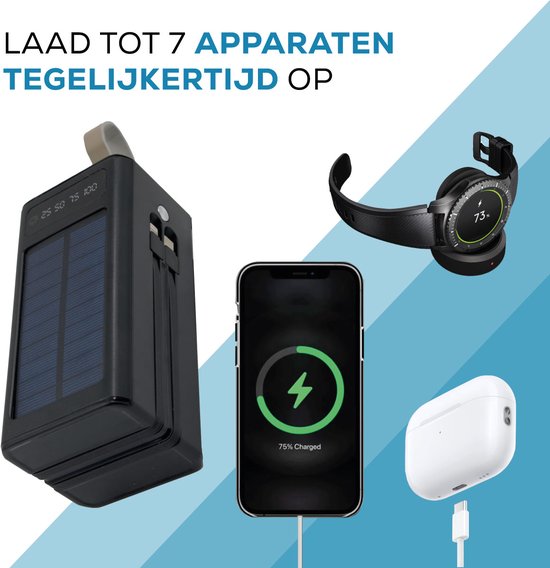 Video's over Wat is 50000mAh Powerbank Station: 4 USB/110V-220V AC & LED Lichten Draagbare Oplader