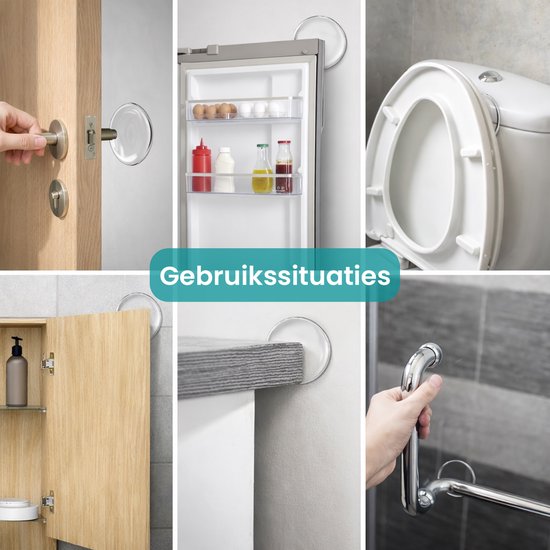 Twenty4seven® Siliconen Deurstopper - 6 Stuks - Deurbuffer & Deurbeschermer - Zelfklevend - Stootdoppen voor Binnen & Buiten