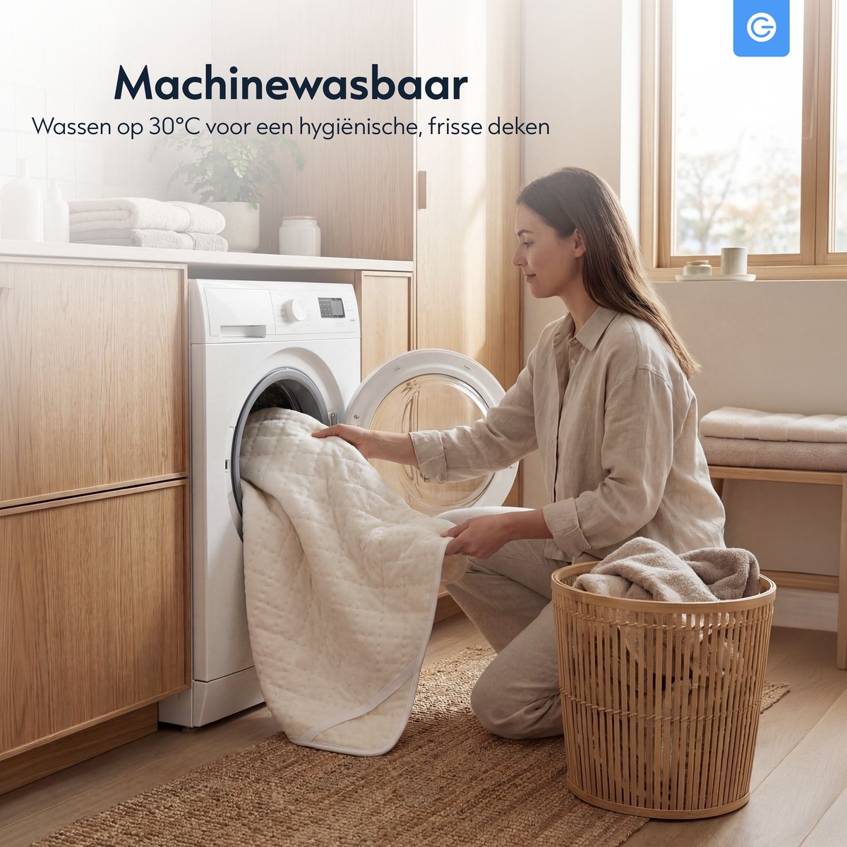 Elektrische Onderdeken 190x90 cm - 6 Warmtestanden - Instelbare Timer - Fleece Warmtedeken Elektrisch - Electrische Deken 1 Persoons - Wit - Silvergear – foto 4