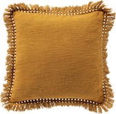 Dutch Decor JONNA - sierkussen 45x45 cm - gerecycled - katoen - Chai Tea - geel - Inclusief binnenkussen - Luxe kussens voor woonkamer & bank