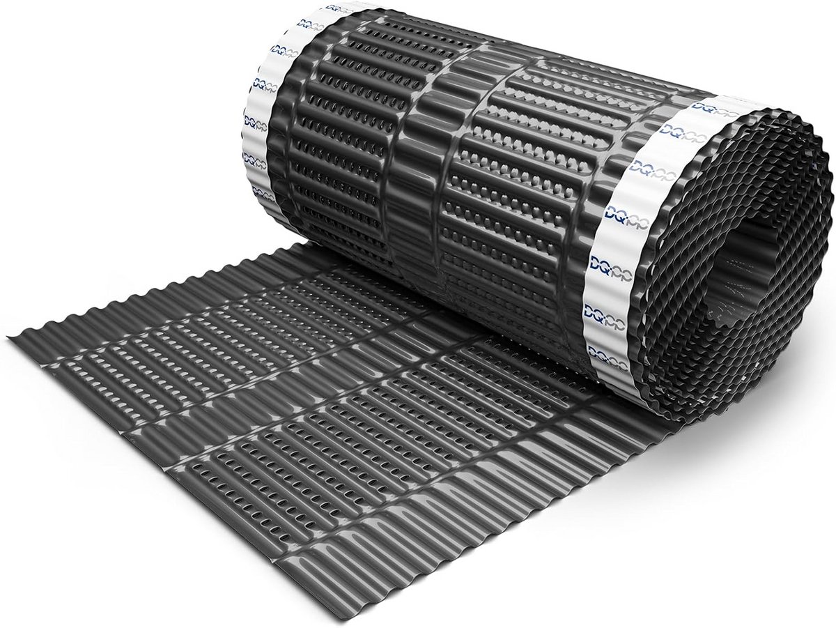 Zelfklevende Daknokrol en Braamband, Aluminium Geplooid, 5 Meter Lengte