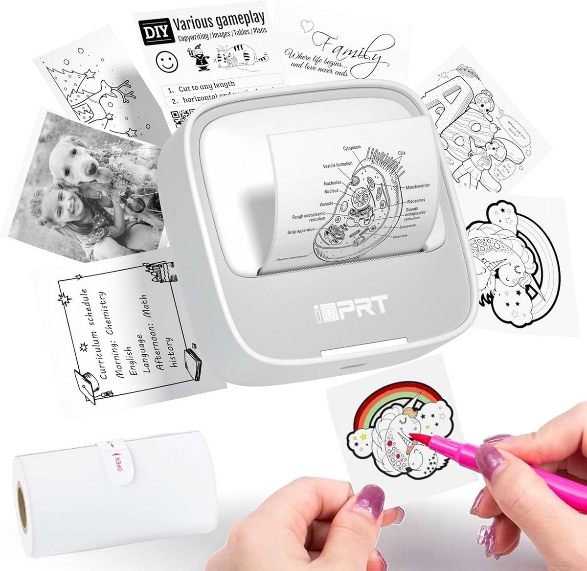 Draagbare Mini Labelprinter voor Stickers, Foto's en Notities