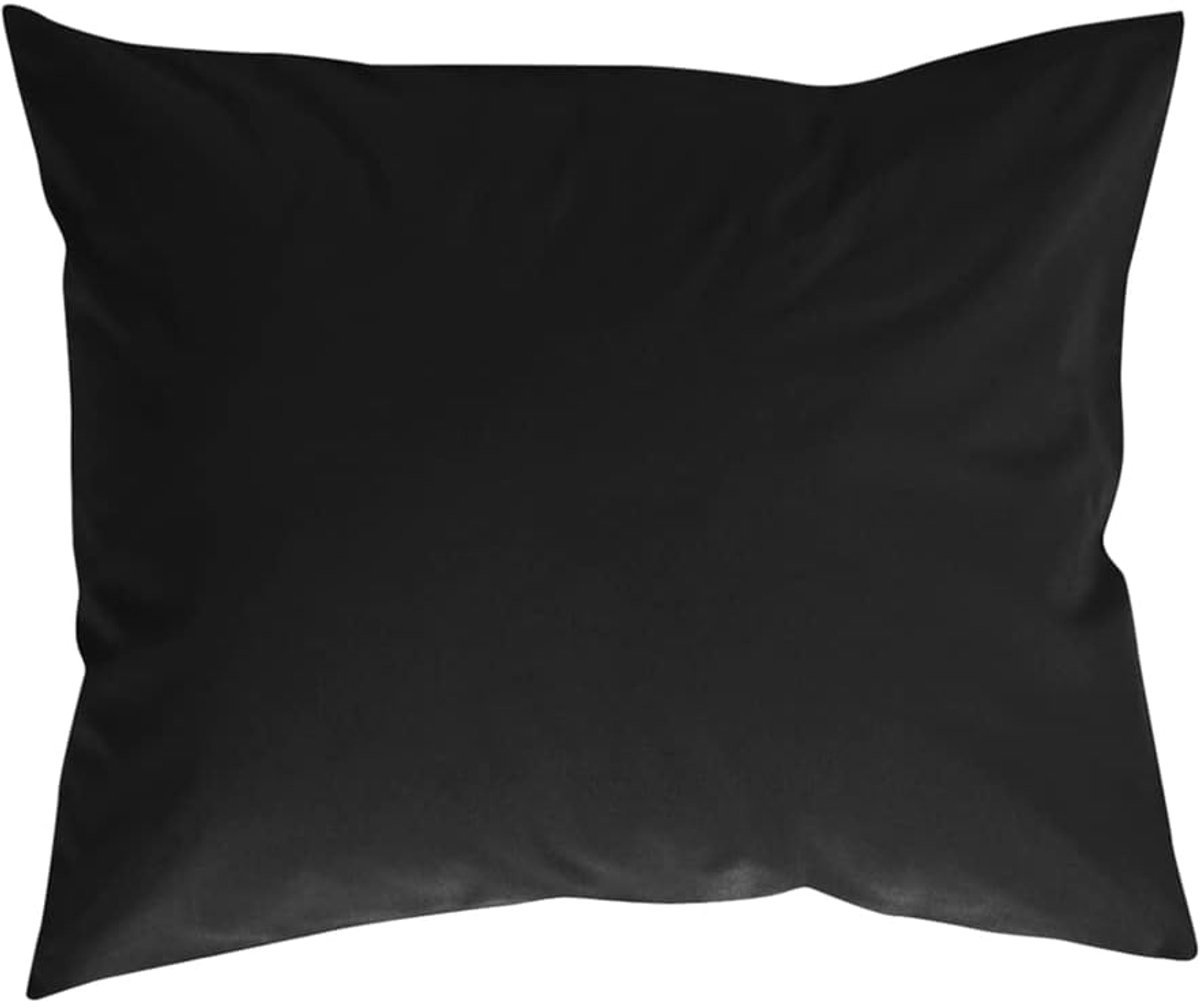 Famanu Kussensloop in grijszwart - zacht en ademend - geschikt voor kussens van 60 x 70 cm - wasbaar en duurzaam - ideaal voor slaapkamer of bank Greyblack
