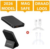 Phonergy iBuilt - Powerbank - Powerbank magsafe - Powerbank 10000 mAh - Powerbank draadloos - Powerbank magnetisch - 30W Snellader – USB-A/USB-C - Zwart