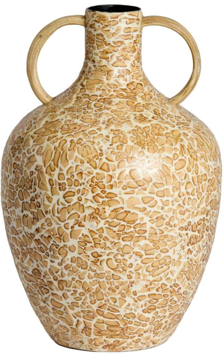 Light & Living Vaas Cabra - Naturel - Ø20x31cm - Bamboe - Modern - Bloemenvaas - Woondecoratie - Decoratieve vaas voor woonkamer of slaapkamer Bruin