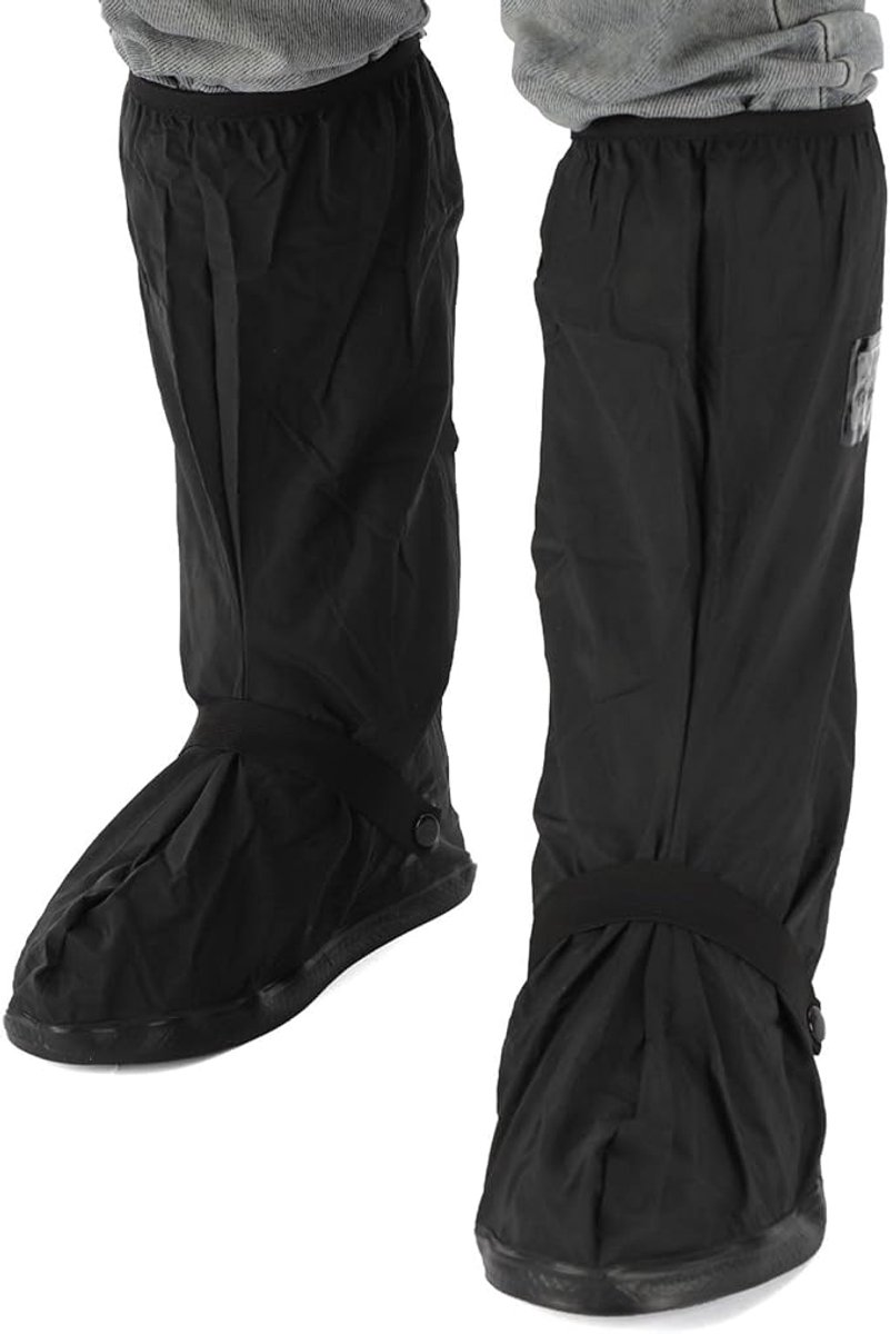 Waterdichte Schoenhoesjes- Regen Overschoenen - Met Ritssluiting - Waterdichte Schoenbeschermers - Motor Scooter Fiets Schoenhoes - Schoen Regen Hoes - Schoenovertrek - Schoenhoesjes - Anti Slip - XL - Zwart - Herbruikbare