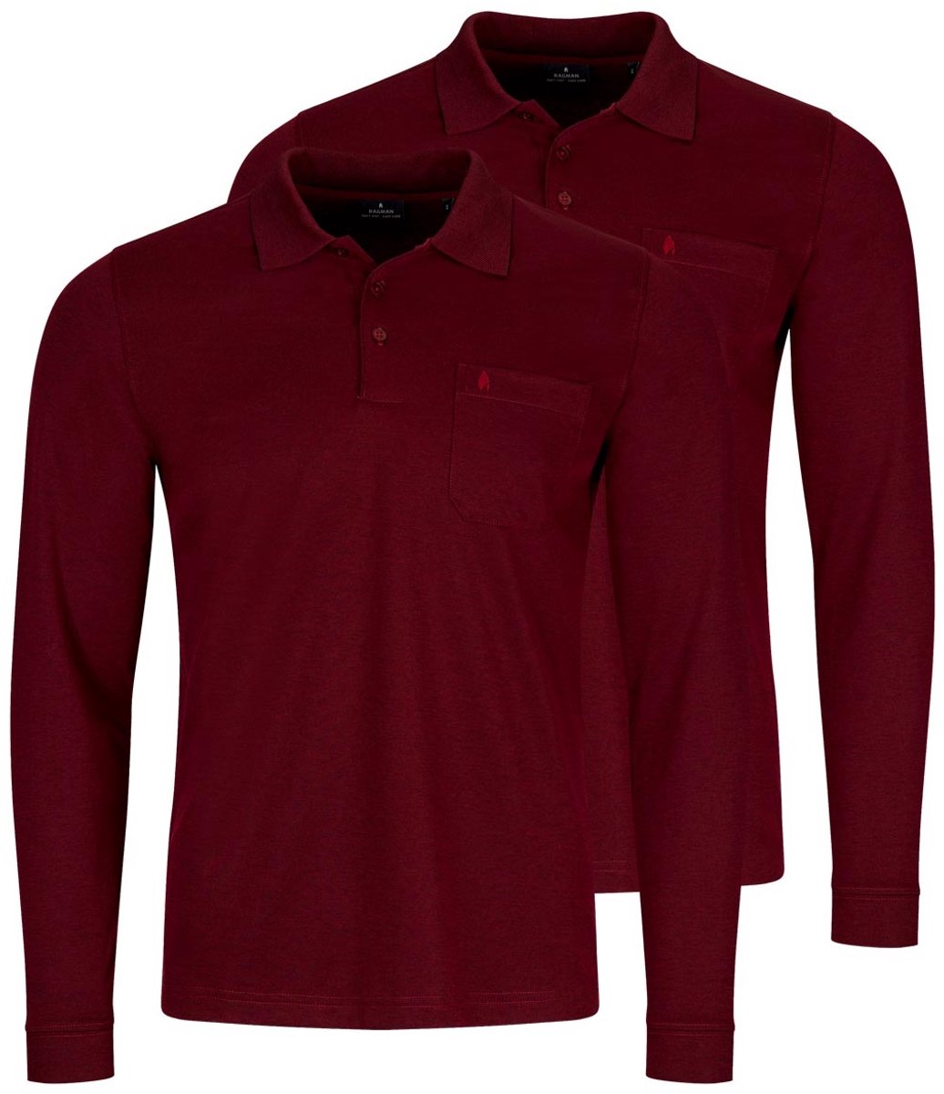 RAGMAN Heren poloshirt 2 pack Basic