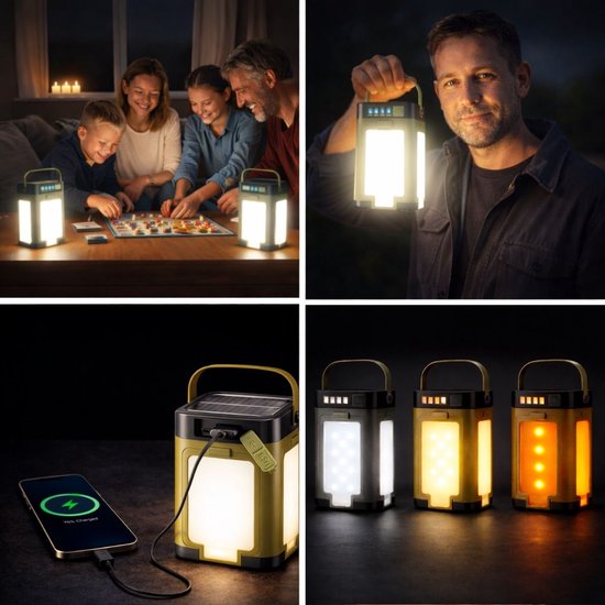 Guardyan® Noodlamp - Noodpakket - Noodlamp bij Stroomuitval - Powerbank - Noodlamp voor Thuis - Lamp - Kampeerlamp - Noodlamp Zonneenergie - IPX4 van Merkloos — afbeelding 3