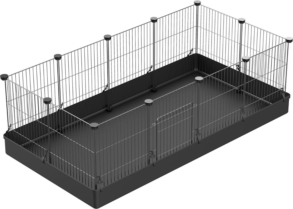 REN® Konijnenhok Binnen - Konijnenkooi voor Binnen - Konijnenkooi - Rechthoekig - Zwart- 30cm x 38cm x 8cm
