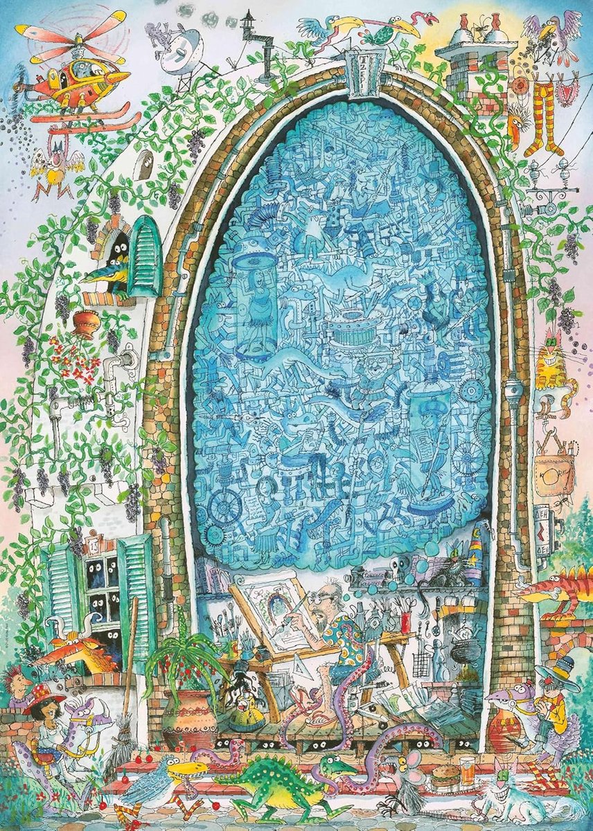 Puzzel 1000 Delen Creatieve Geest Inspirerend Illustratie
