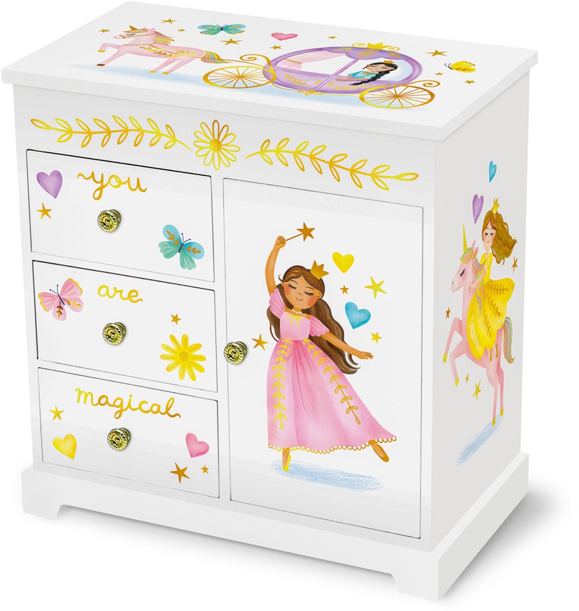 Giggle and Honey muziekdoos juwelen prinses - sieradendoos met ballerina.