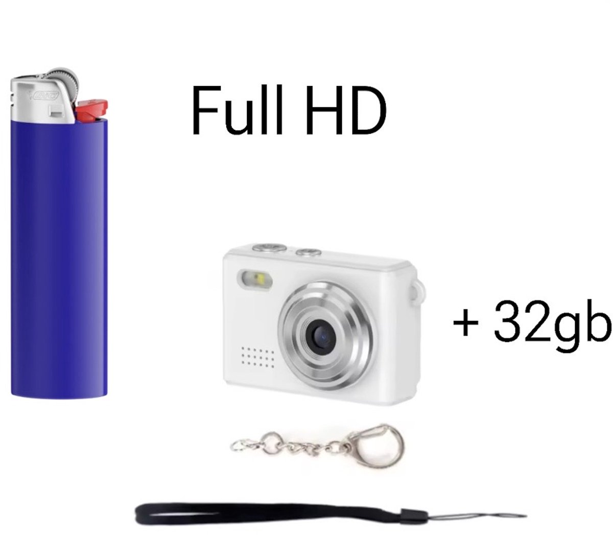 medj-mini camera sleutelhanger – Inclusief Micro SD-kaart 32GB