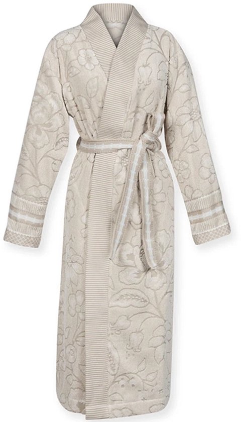 Pip Studio Jasmin Jacquard Badjas Zand-Maat: S
