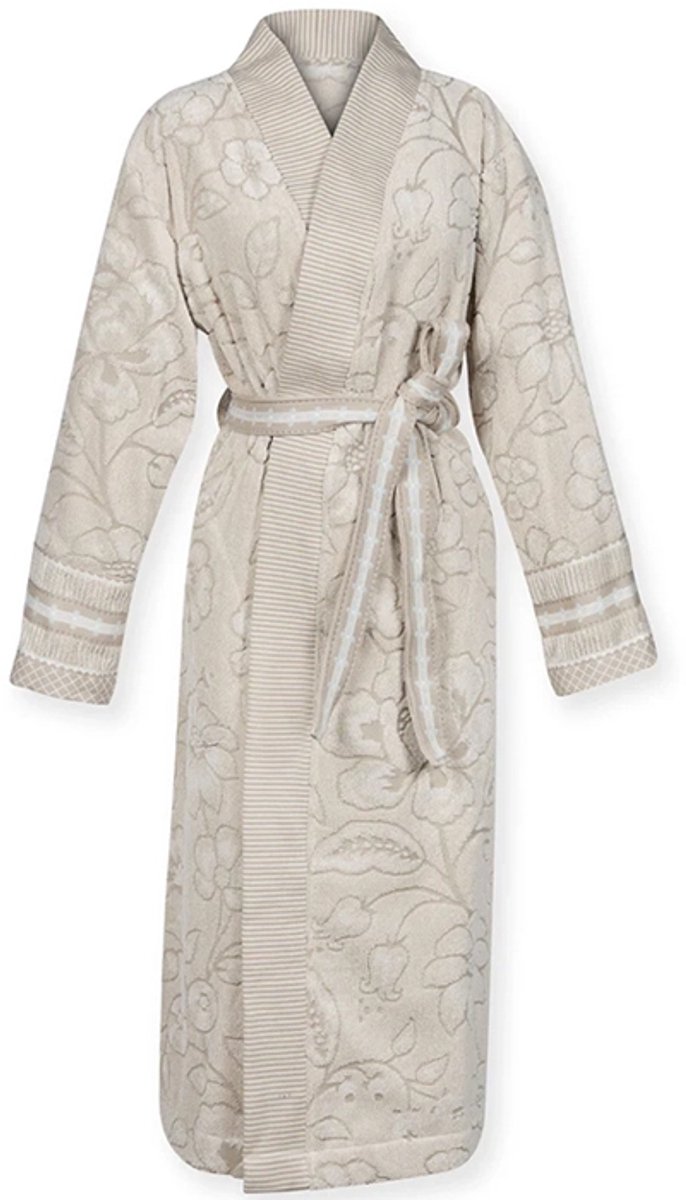 Pip Studio Jasmin Jacquard Badjas Zand-Maat: S