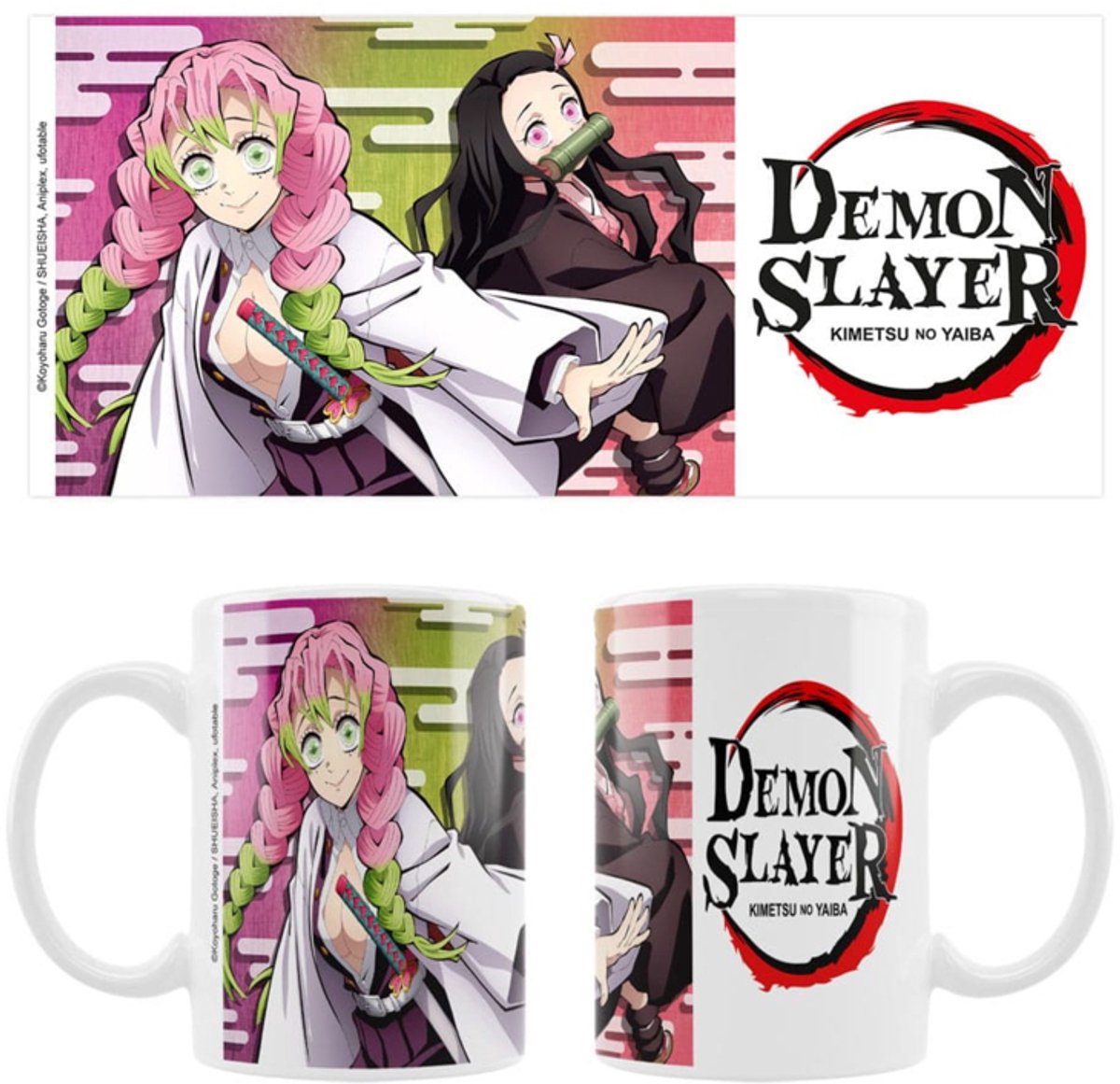 Sakami Merchandise Demon Slayer Ceramic Mok / Beker Mitsuri & Nezuko Cups & Mok / Bekers