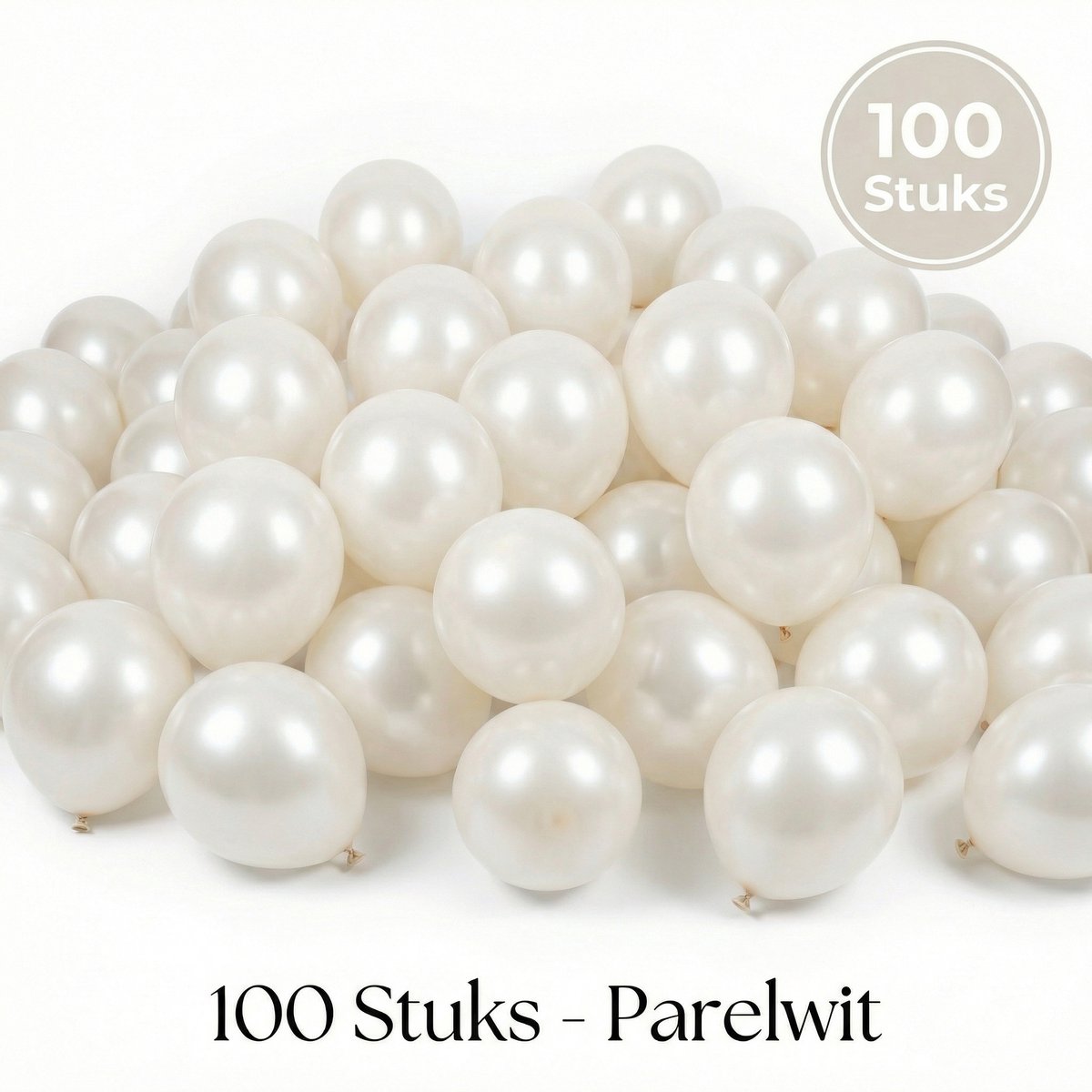 Loha-party®Parelwit ballonnen 100stuks 12 inch Parelmoer glanzende ballonnen feest latex ballonnen voor verjaardag bruiloft babyshower kerstdecoratiesk (Parelwit- 100 stuks)