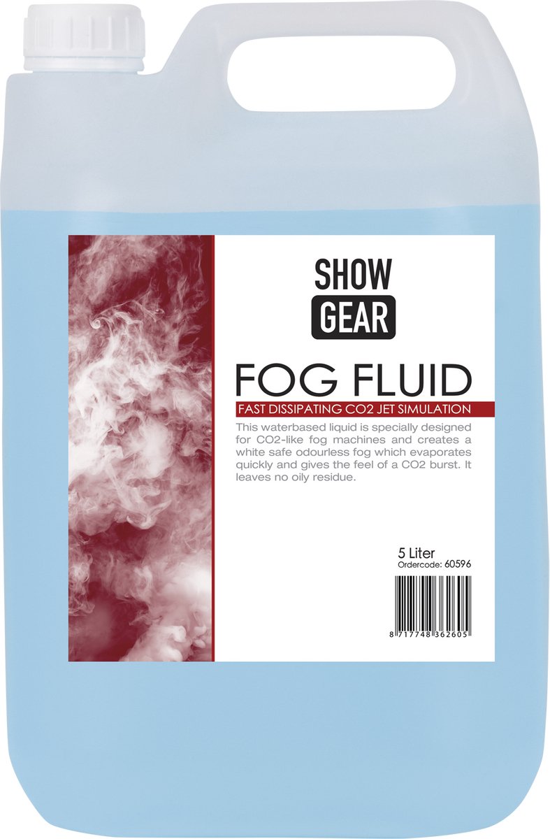 Rookvloeistof Showgear 5L CO2 Simulatie snel verdrijvend Waterbasis