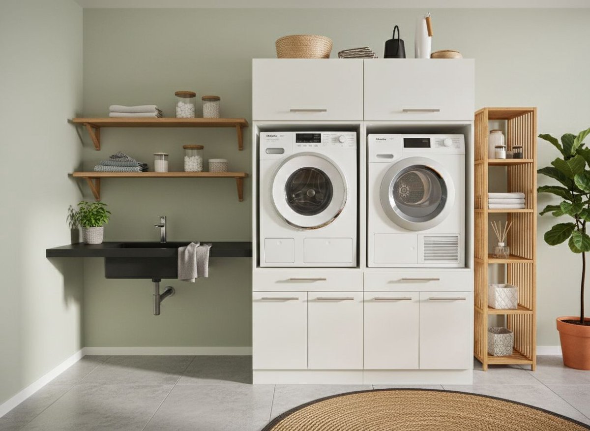 Economy Wasmachine kast ombouw - wasmachine en droger - wit