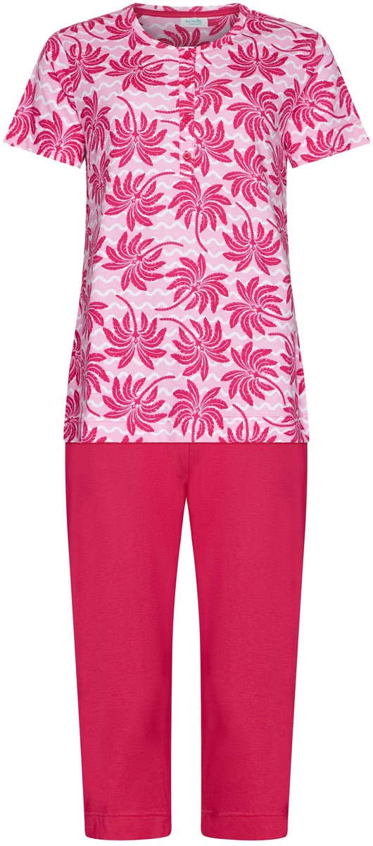 Rebelle MyRebelle - Pyjama - Palm Springs - Bio Katoen - Roze - Knoopsluiting
