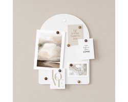 Hoya living - Magneetbord Romy - Wit - halfrond - 50 x 35cm