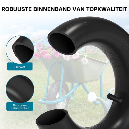 Stevige Binnenband voor Gazonmaaierband 16 x 6.50 - 8 met Recht Ventiel — afbeelding 3