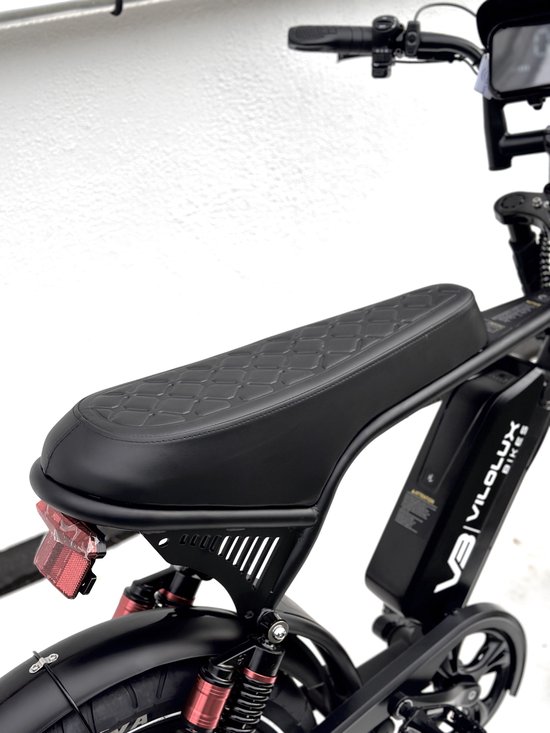 Vilolux® Fatbike elektrisch Ultra - Legaal - Achterzit - Rijklaar - Niet opvoerbare fatbikes - 2 Jaar garantie - Hydraulische remmen - Alarm - Groot LCD Display - NFC vergrendeling - Zwart - City banden van Merkloos — afbeelding 4