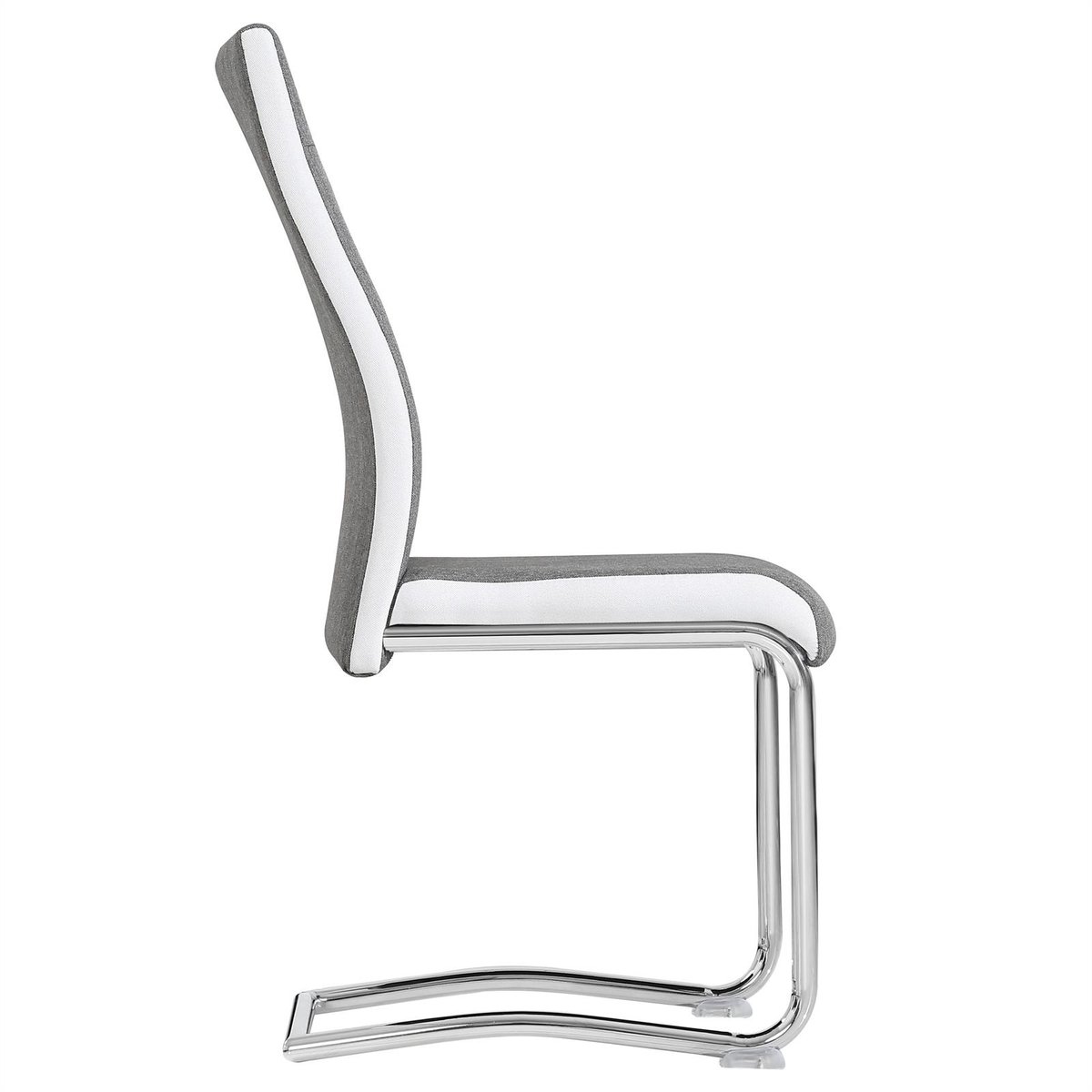 Eetkamerstoelen ALBA, set van 4 - grijs/wit