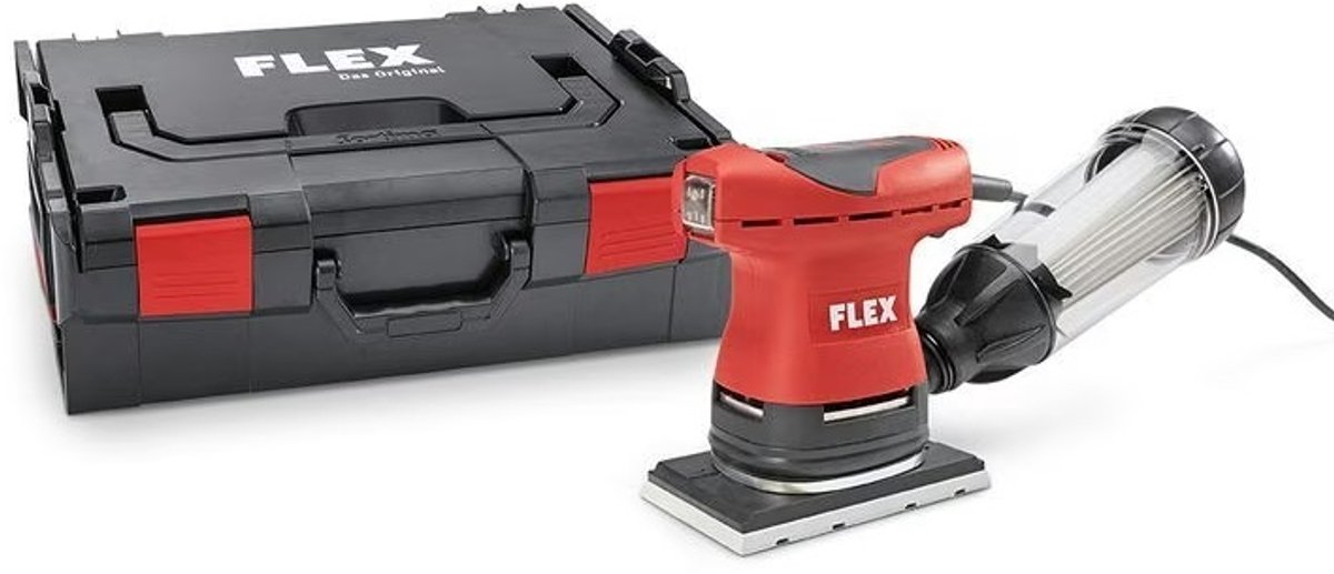 FLEX OSE 80-2-SET Mini Vlakschuurmachine 80x130mm met stofafzuiging, venturi, toerentalregeling, koffer